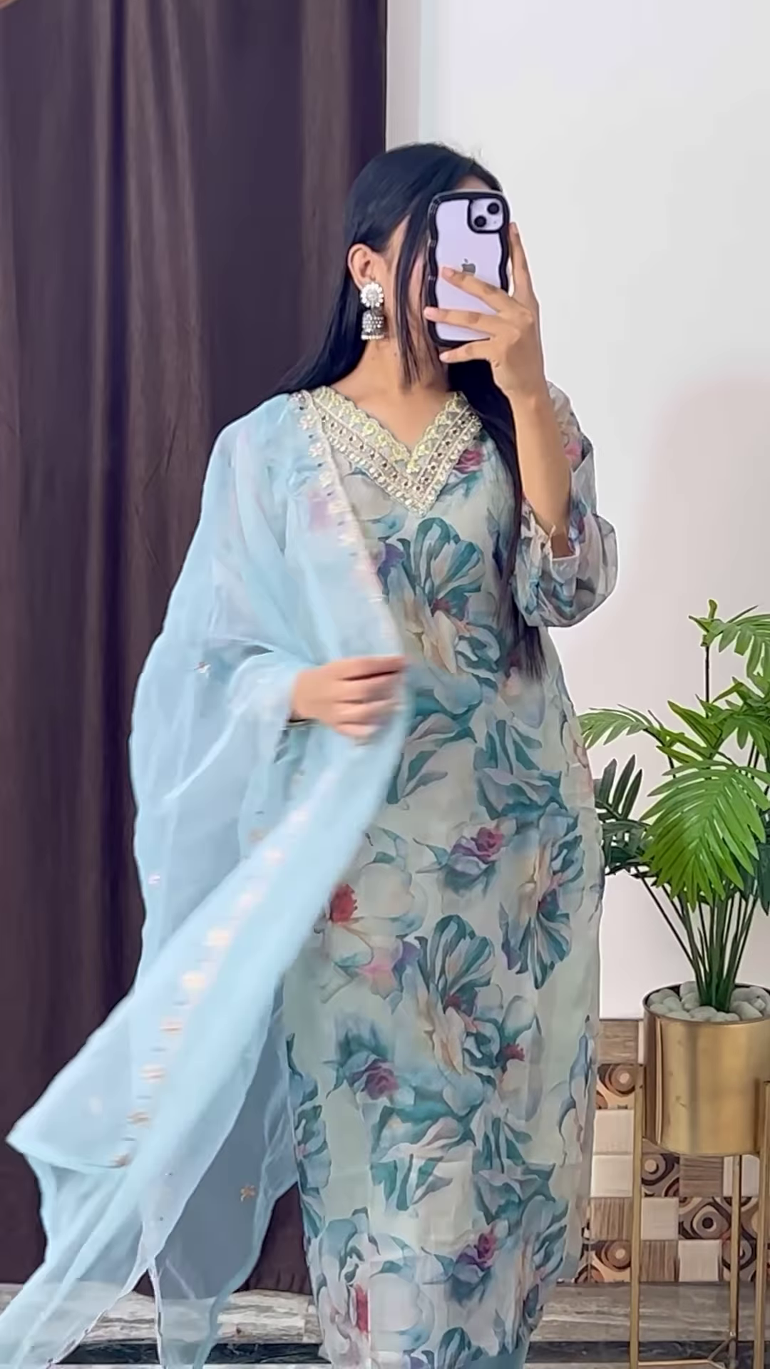 Mustard Yellow Silk Kurta with Ethnic Floral Embroidery and Pink Dupatta - Vibrant Festive Suit Set
