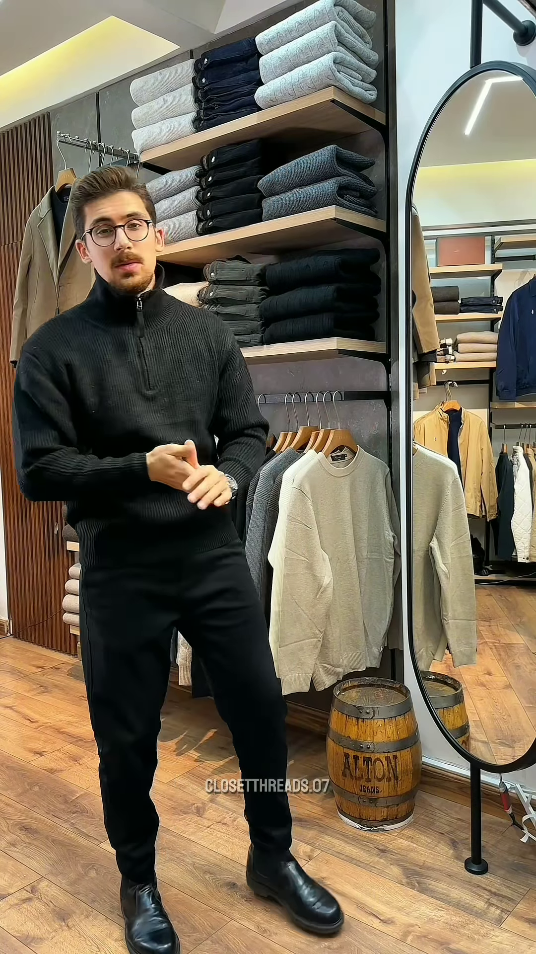 Men’s Premium Ribbed Half-Zip Sweater in Oatmeal Beige - Textured Winter Knitwear for a Polished Look150